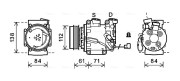 HDAK275 Kompresor, klimatizace AVA QUALITY COOLING