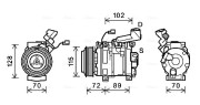 HDK270 Kompresor, klimatizace AVA QUALITY COOLING