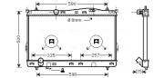 HY2077 Chladič, chlazení motoru AVA QUALITY COOLING