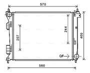 HY2274 Chladič, chlazení motoru AVA QUALITY COOLING