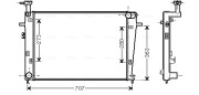 HY2275 Chladič, chlazení motoru AVA QUALITY COOLING