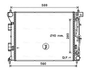 HY2351 Chladič, chlazení motoru AVA QUALITY COOLING