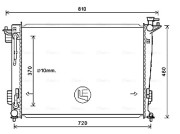 HY2372 Chladič, chlazení motoru AVA QUALITY COOLING