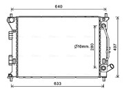 HY2436 Chladič, chlazení motoru AVA QUALITY COOLING