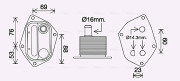 HY3459 Olejový chladič, motorový olej AVA QUALITY COOLING