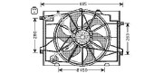 HY7519 Větrák, chlazení motoru AVA QUALITY COOLING