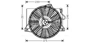 HY7521 Větrák, chlazení motoru AVA QUALITY COOLING