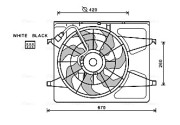 HY7530 Větrák, chlazení motoru AVA QUALITY COOLING