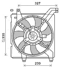 HY7568 Větrák, chlazení motoru AVA QUALITY COOLING