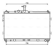 HYA2418 Chladič, chlazení motoru AVA QUALITY COOLING