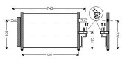 HYA5082D Kondenzátor, klimatizace AVA QUALITY COOLING