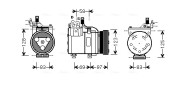 HYAK093 Kompresor, klimatizace AVA QUALITY COOLING