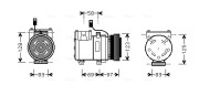 HYAK198 Kompresor, klimatizace AVA QUALITY COOLING