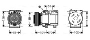 HYAK209 Kompresor, klimatizace AVA QUALITY COOLING