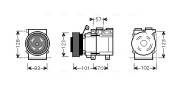 HYAK219 Kompresor, klimatizace AVA QUALITY COOLING