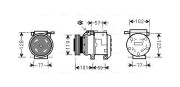 HYAK222 Kompresor, klimatizace AVA QUALITY COOLING