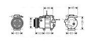 HYAK237 Kompresor, klimatizace AVA QUALITY COOLING