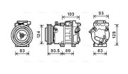 HYAK238 Kompresor, klimatizace AVA QUALITY COOLING