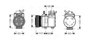 HYK166 Kompresor, klimatizace AVA QUALITY COOLING