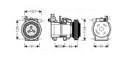 HYK278 Kompresor, klimatizace AVA QUALITY COOLING