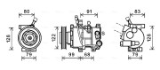 HYK297 Kompresor, klimatizace AVA QUALITY COOLING