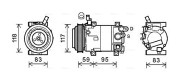 HYK323 Kompresor, klimatizace AVA QUALITY COOLING