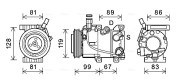 HYK414 Kompresor, klimatizace AVA QUALITY COOLING