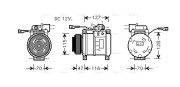 IVK076 Kompresor, klimatizace AVA QUALITY COOLING