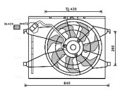 KA7523 Větrák, chlazení motoru AVA QUALITY COOLING