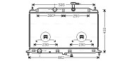KAA2077 Chladič, chlazení motoru AVA QUALITY COOLING