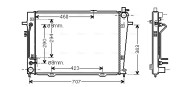 KAA2132 Chladič, chlazení motoru AVA QUALITY COOLING