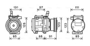 KAAK145 Kompresor, klimatizace AVA QUALITY COOLING