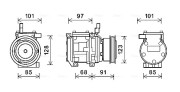 KAAK208 Kompresor, klimatizace AVA QUALITY COOLING