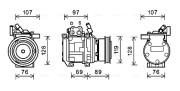 KAK177 Kompresor, klimatizace AVA QUALITY COOLING