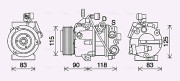 KAK284 Kompresor, klimatizace AVA QUALITY COOLING