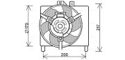 MC7503 Větrák, chlazení motoru AVA QUALITY COOLING