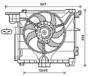 MC7507 Větrák, chlazení motoru AVA QUALITY COOLING