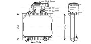 MN2052 Chladič, chlazení motoru AVA QUALITY COOLING