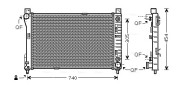 MS2339 Chladič, chlazení motoru AVA QUALITY COOLING