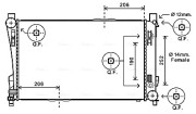 MS2589 Chladič, chlazení motoru AVA QUALITY COOLING