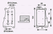 MS3688 Olejový chladič, motorový olej AVA QUALITY COOLING