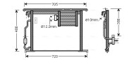 MS5467 Kondenzátor, klimatizace AVA QUALITY COOLING