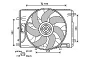 MS7522 Větrák, chlazení motoru AVA QUALITY COOLING