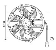 MS7656 Větrák, chlazení motoru AVA QUALITY COOLING