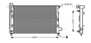 MSA2282 Chladič, chlazení motoru AVA QUALITY COOLING