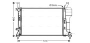 MSA2363 Chladič, chlazení motoru AVA QUALITY COOLING