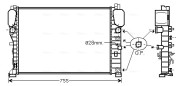 MSA2394 Chladič, chlazení motoru AVA QUALITY COOLING