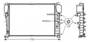 MSA2459 Chladič, chlazení motoru AVA QUALITY COOLING