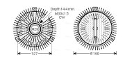 MSC490 Spojka, větrák chladiče AVA QUALITY COOLING