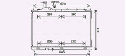 MT2268 Chladič, chlazení motoru AVA QUALITY COOLING
